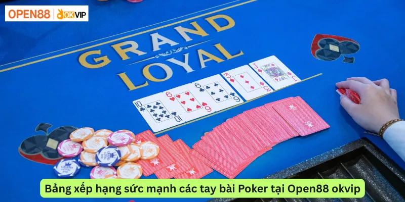 Bảng xếp hạng sức mạnh các tay bài Poker tại Open88 okvip