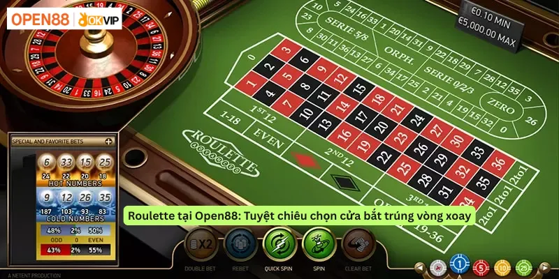 Roulette tại Open88: Tuyệt chiêu chọn cửa bắt trúng vòng xoay